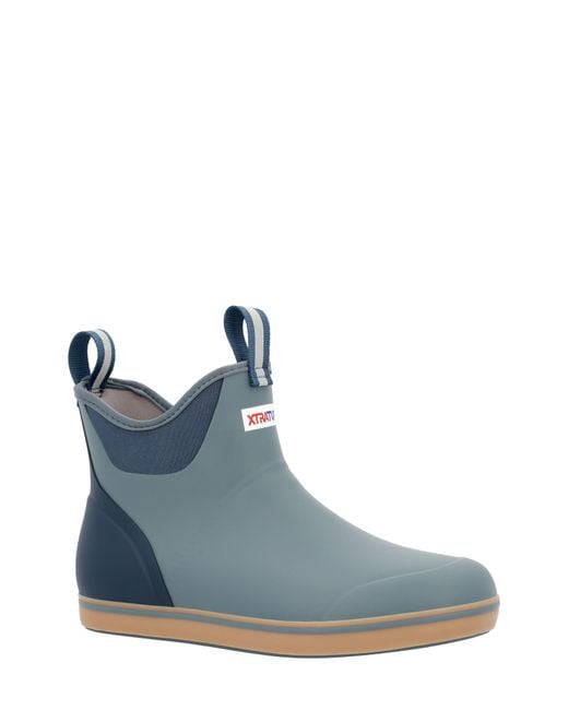 XtraTuf Blue 6-Inch Ankle Deck Boot for men