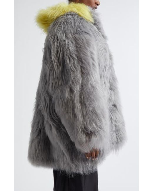 Marni Gray Shearling Coat
