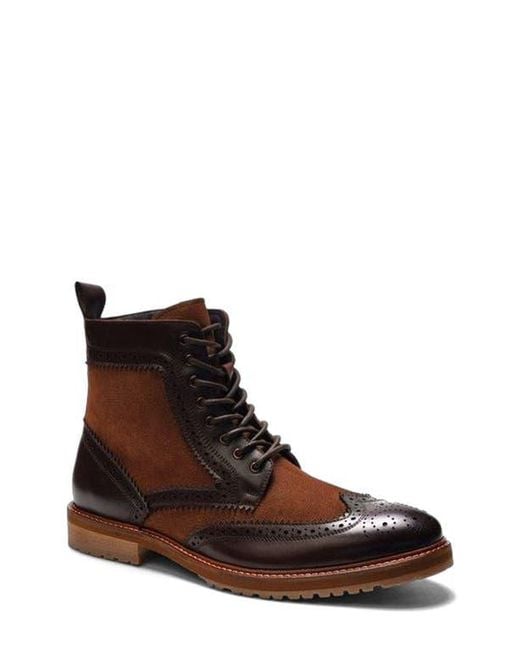 A. Veer Brown Langston Wingtip Boot for men