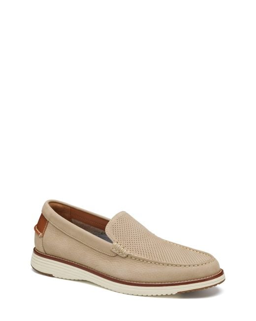 Johnston & Murphy Natural Upton Perf Venetian Loafer for men
