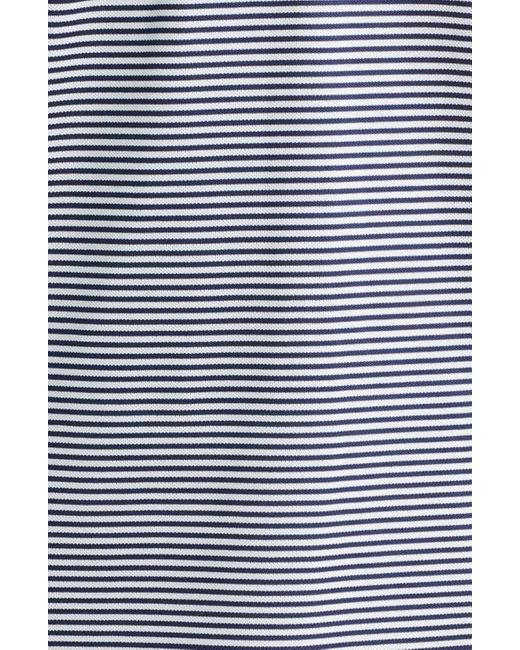 Johnnie-o Blue Dru Stripe Performance Polo for men