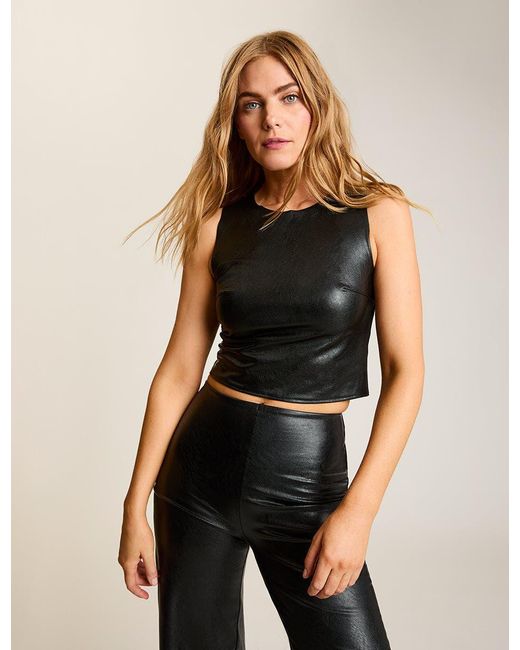 Commando Black Faux Leather Shell