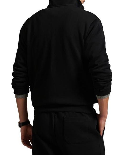 Polo Ralph Lauren Black Big & Tall Double-Knit Track Jacket for men