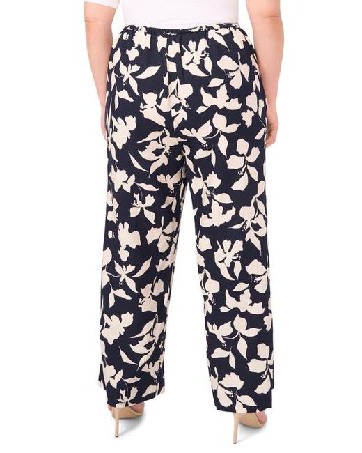 Halogen® Black Floral Wide Leg Pants