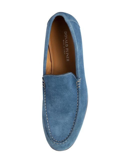 Donald J Pliner Blue Slater Venetian Loafer for men