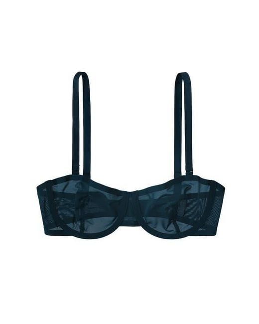 CUUP Blue The Balconette Mesh Underwire Bra