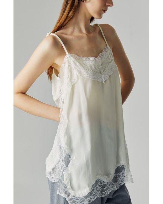 ATS Thea Lace Camisole Top in Natural | Lyst