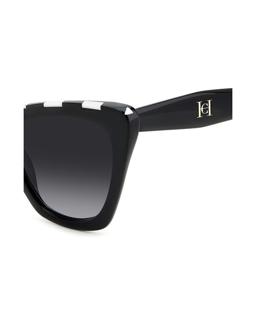Carolina Herrera Black 55mm Cat Eye Sunglasses