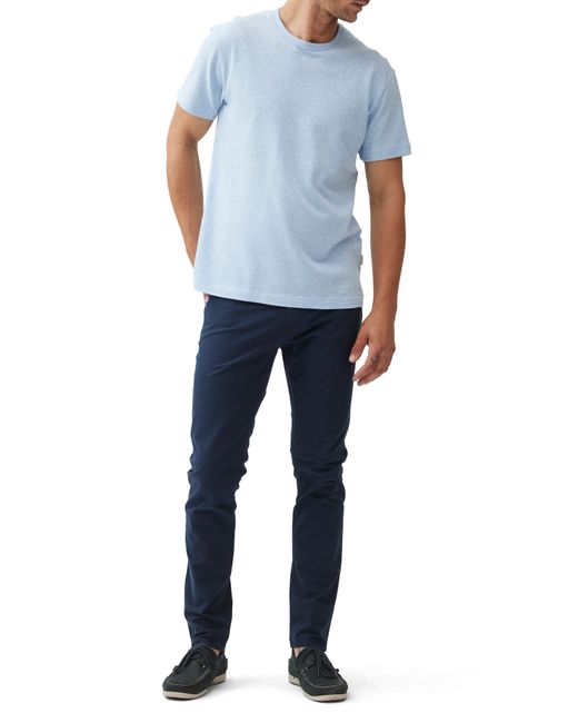 Rodd & Gunn Blue Fairfield Sports Fit Cotton & Linen T-shirt for men