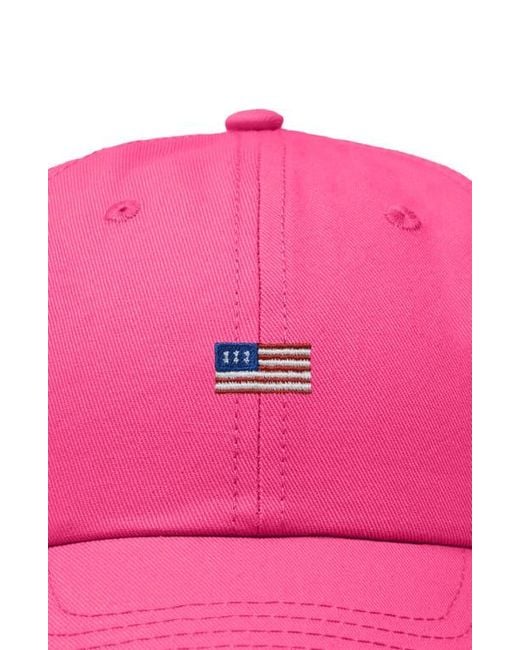 Alix Pink Usa Flag Dad Cap for men