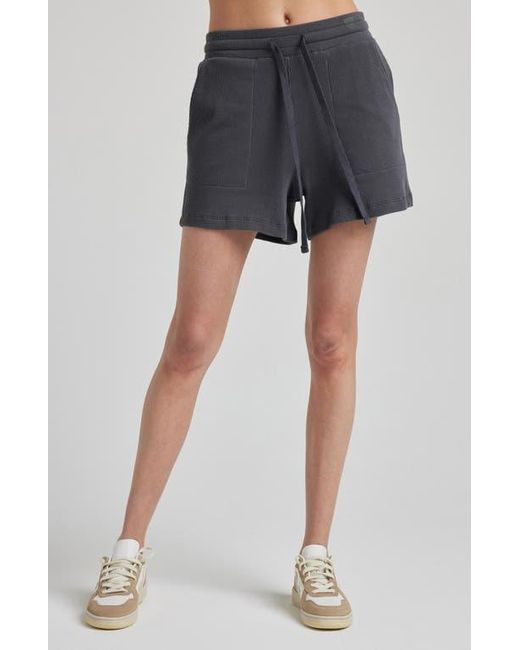 Losano Black Organic Cotton Drawstring Short