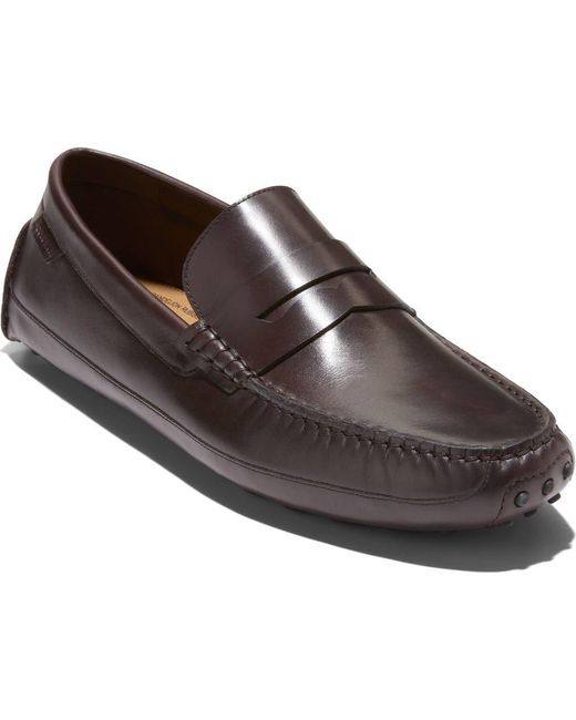 Cole Haan Men's Brown Davies Grand Penny Driving Loafer - Main Image