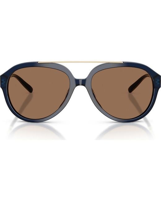 Tory Burch Brown 56Mm Pilot Sunglasses