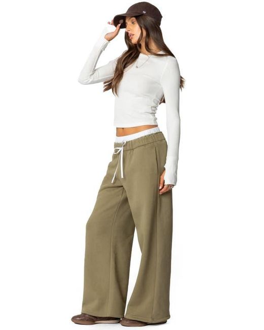 Edikted Natural Boxer Drawstring Sweatpants