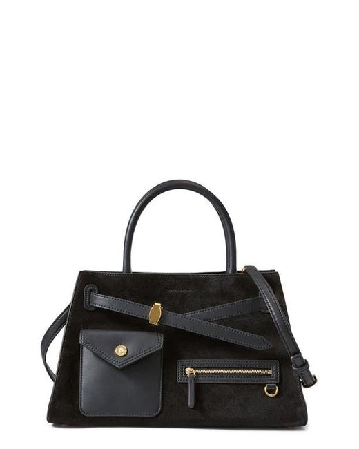 Veronica Beard Black Dash Cargo Top Handle Bag