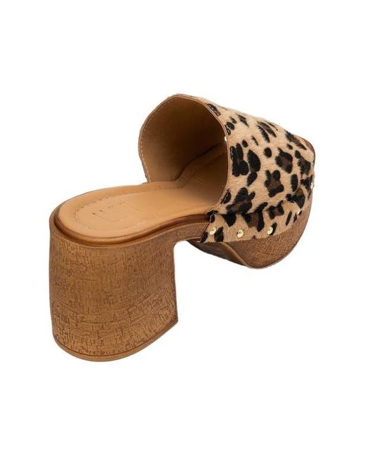 Forever & Always Shoes Brown Pull Leather Platform Mules