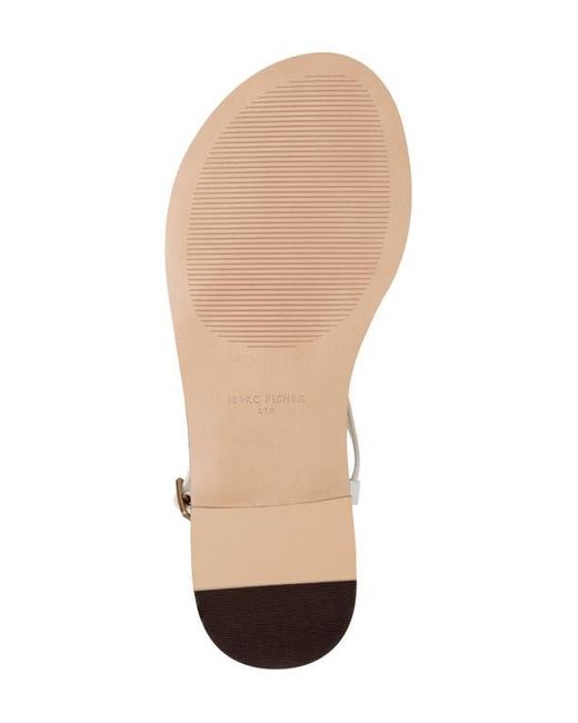 Marc Fisher White Lille Ankle Strap Sandal