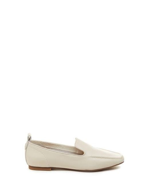Kelsi Dagger Brooklyn White Finley Square Toe Flat