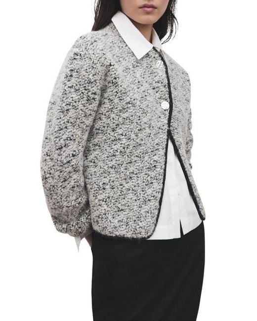 Mango Gray Flecked Two Button Jacket
