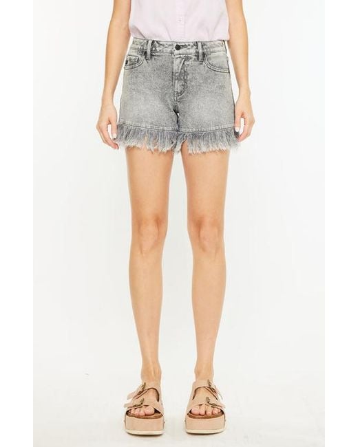 Kancan Women's Blue Delane High Rise Shorts