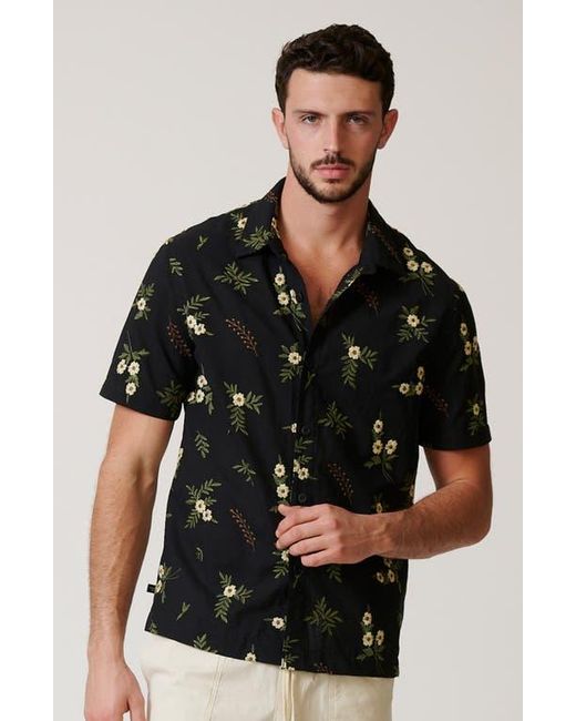 LEISURE LAB Black Jaco Button Up for men