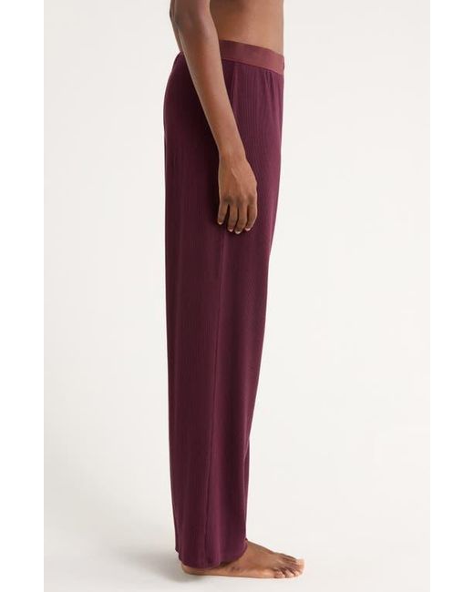 Skims Red Sheer Rib Pajama Pants