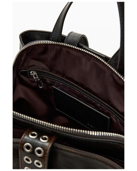 Desigual Black Mini Grommet Strap Backpack
