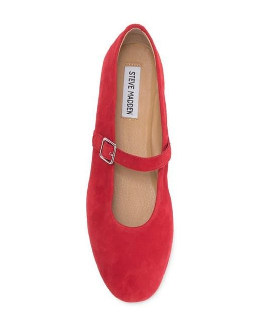 Steve Madden Red Dreaming Mary Jane Flat