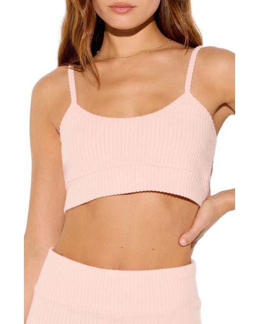 Spiritual Gangster Women's Pink Gia Rib Bralette
