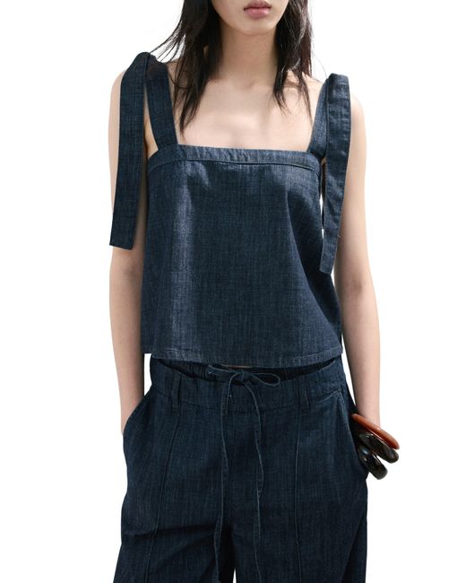 Mango Blue Calonge Denim Top