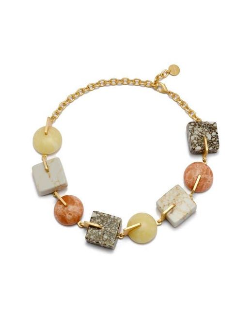 Cult Gaia White Laguna Stone Choker Necklace