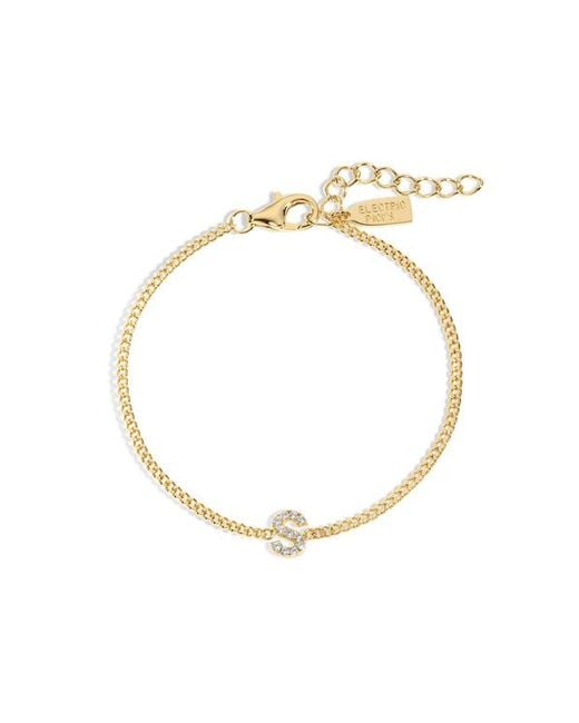 Electric Picks White Initial Bracelet