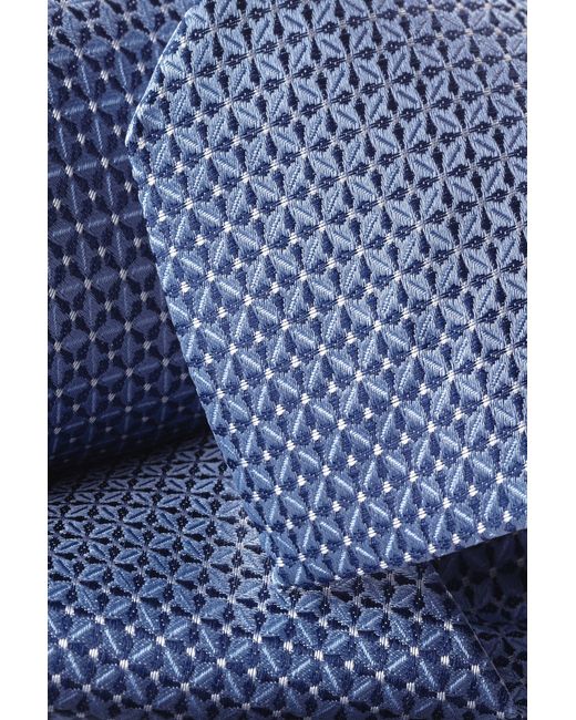 Charles Tyrwhitt Blue Semi Plain Silk Stain Resistant Pattern Tie for men