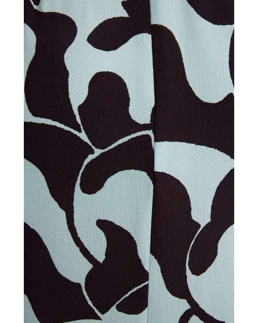 Dries Van Noten Black Sampa Abstract Print Midi Skirt