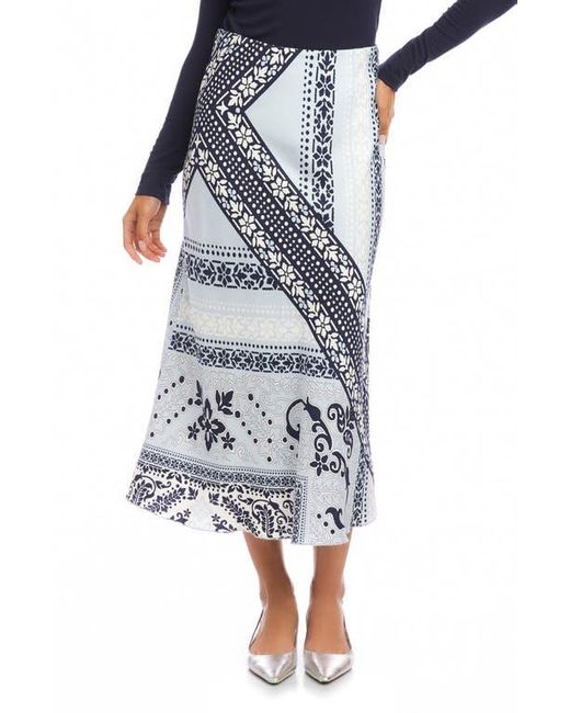 Fifteen Twenty Blue Mia Mix Midi Skirt