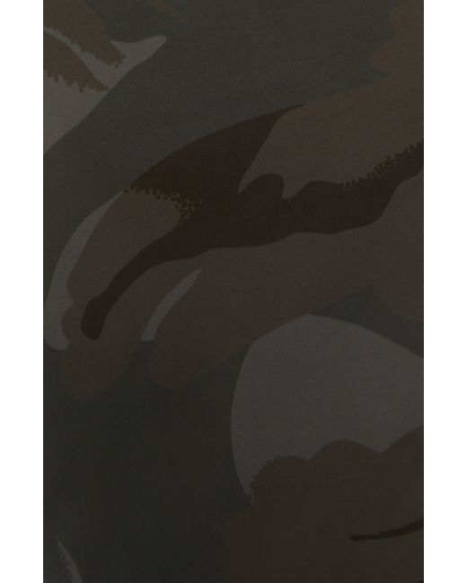 Tom Ford Gray Camouflage Print Compact Poplin Swim Trunks for men