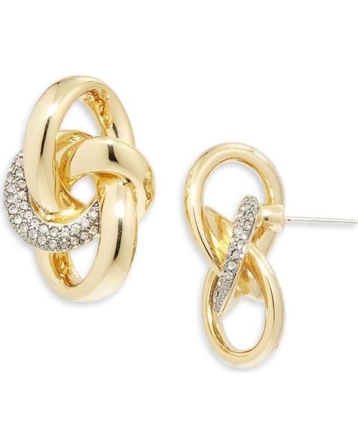 DEMARSON Metallic Asher Pavé Stud Earrings