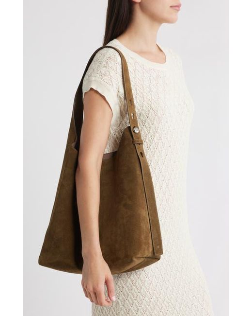 Tory Burch Brown Romy Suede Hobo Bag