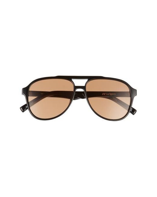 Le Specs Natural Tragic Magic 56Mm Aviator Sunglasses