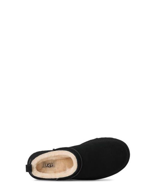 Ugg Black Classic Micro Genuine Shearling Lined Slip-On