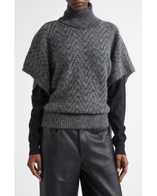 Missoni Gray Zigzag Sequin Poncho