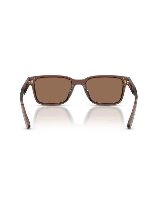 Brooks Brothers Brown 53Mm Rectangular Sunglasses for men