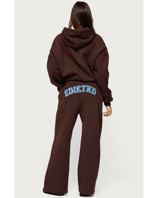 Edikted Brown Really Sweatpants