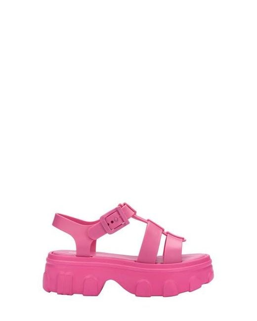Melissa Pink Ella Ankle Strap Platform Sandal