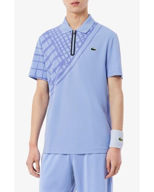 Lacoste Blue Half Zip Polo for men
