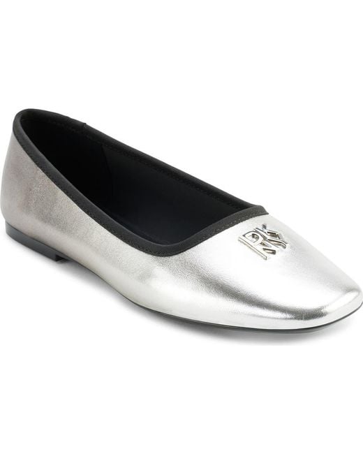 DKNY White Daine Ballet Flat