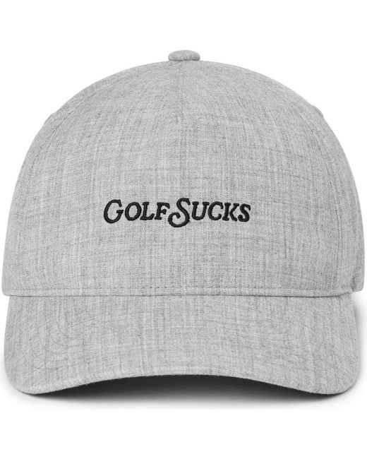 Travis Mathew Gray Golf Sucks Six-Panel Snapback Cap for men