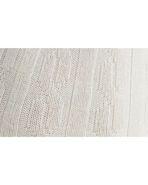 Hue White Cable Crew Socks