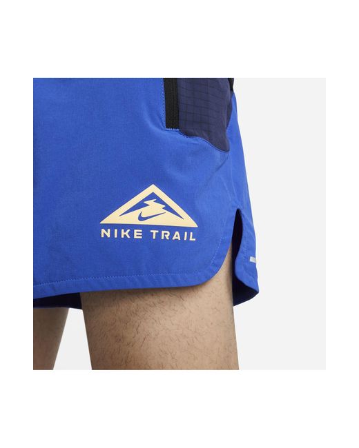 Nike Blue Second Sunrise 5-inch Brief Lined Trail Running Shorts for men