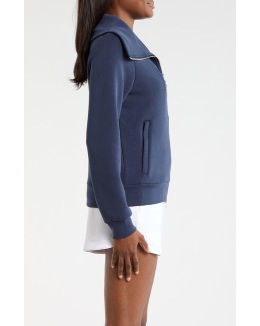 Mpg Blue Dreamweave Oversize Zip Jacket